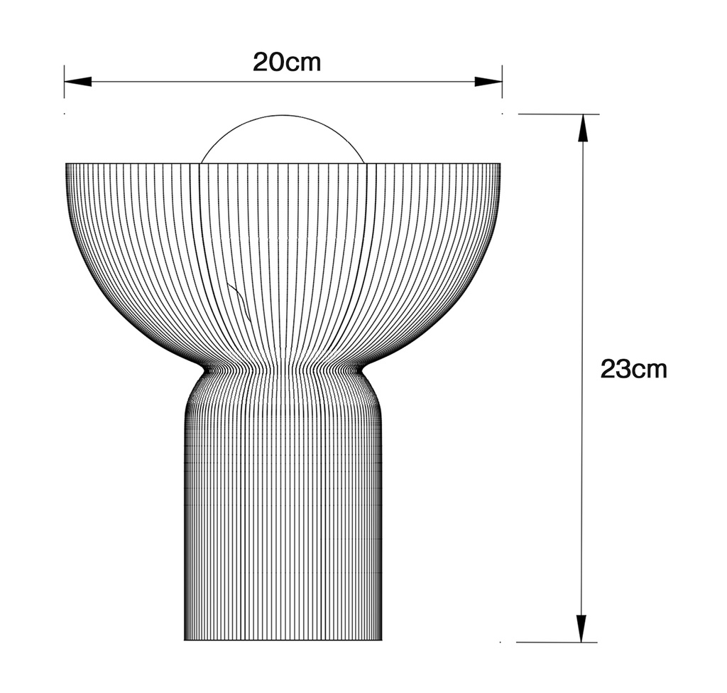 Lampe-Perl-dimension